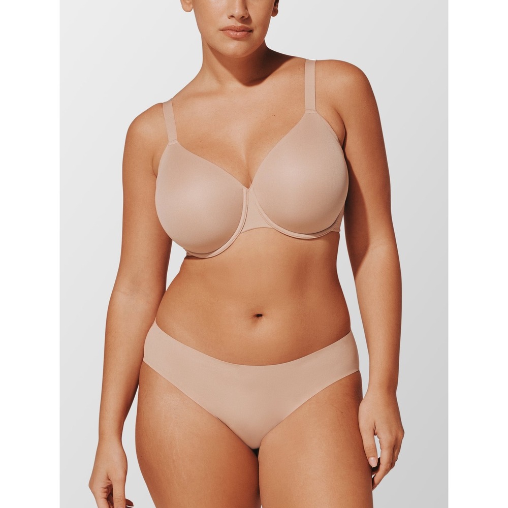 ThirdLove Classic Unlined Full Coverage Bra Womens 44E Taupe Spacer Underwire